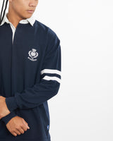 Vintage, Scotland, Rugby, Shirt, The Real Deal, size large, colour Navy, newtown, sydney, australia, thrift store, opshop, preloved, secondhand, sustainable, retro, antique, 70s, 80s, 90s, 2000s, 00s, fashion, clothing, streetwear, trendy, garment, style, boutique, store, shop, archive, sale, cheap, best, top, Shirts