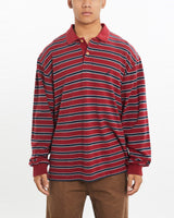 Vintage, Nautica, Long, Sleeve, Polo, Shirt, The Real Deal, size extra large, colour Red, newtown, sydney, australia, thrift store, opshop, preloved, secondhand, sustainable, retro, antique, 70s, 80s, 90s, 2000s, 00s, fashion, clothing, streetwear, trendy, garment, style, boutique, store, shop, archive, sale, cheap, best, top, Shirts