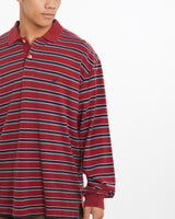 Vintage, Nautica, Long, Sleeve, Polo, Shirt, The Real Deal, size extra large, colour Red, newtown, sydney, australia, thrift store, opshop, preloved, secondhand, sustainable, retro, antique, 70s, 80s, 90s, 2000s, 00s, fashion, clothing, streetwear, trendy, garment, style, boutique, store, shop, archive, sale, cheap, best, top, Shirts