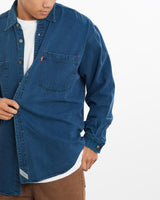 Vintage, 90s, Levi's, Denim, Button, Up, Shirt, The Real Deal, size large, colour Blue, newtown, sydney, australia, thrift store, opshop, preloved, secondhand, sustainable, retro, antique, 70s, 80s, 90s, 2000s, 00s, fashion, clothing, streetwear, trendy, garment, style, boutique, store, shop, archive, sale, cheap, best, top, Shirts