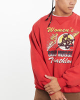 Vintage, 90s, Women's, Gold, Nugget, Triathlon, Sweatshirt, The Real Deal, size large, colour Red, newtown, sydney, australia, thrift store, opshop, preloved, secondhand, sustainable, retro, antique, 70s, 80s, 90s, 2000s, 00s, fashion, clothing, streetwear, trendy, garment, style, boutique, store, shop, archive, sale, cheap, best, top, Sweats and hoodies
