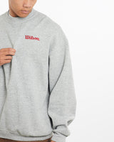 Vintage, 90s, Wilson, Sweatshirt, The Real Deal, size extra large, colour Grey, newtown, sydney, australia, thrift store, opshop, preloved, secondhand, sustainable, retro, antique, 70s, 80s, 90s, 2000s, 00s, fashion, clothing, streetwear, trendy, garment, style, boutique, store, shop, archive, sale, cheap, best, top, Sweats and hoodies