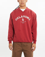 Vintage, 90s, NCAA, Oklahoma, Sooners, Sweatshirt, The Real Deal, size large, colour Red, newtown, sydney, australia, thrift store, opshop, preloved, secondhand, sustainable, retro, antique, 70s, 80s, 90s, 2000s, 00s, fashion, clothing, streetwear, trendy, garment, style, boutique, store, shop, archive, sale, cheap, best, top, Sweats and hoodies