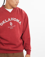 Vintage, 90s, NCAA, Oklahoma, Sooners, Sweatshirt, The Real Deal, size large, colour Red, newtown, sydney, australia, thrift store, opshop, preloved, secondhand, sustainable, retro, antique, 70s, 80s, 90s, 2000s, 00s, fashion, clothing, streetwear, trendy, garment, style, boutique, store, shop, archive, sale, cheap, best, top, Sweats and hoodies