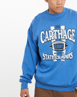 Vintage, 1999, Carthage, State, Champions, Sweatshirt, The Real Deal, size large, colour Blue, newtown, sydney, australia, thrift store, opshop, preloved, secondhand, sustainable, retro, antique, 70s, 80s, 90s, 2000s, 00s, fashion, clothing, streetwear, trendy, garment, style, boutique, store, shop, archive, sale, cheap, best, top, Sweats and hoodies