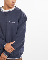 Vintage, 90s, Microsoft, Embroidered, Tech, Sweatshirt, The Real Deal, size large, colour Navy, newtown, sydney, australia, thrift store, opshop, preloved, secondhand, sustainable, retro, antique, 70s, 80s, 90s, 2000s, 00s, fashion, clothing, streetwear, trendy, garment, style, boutique, store, shop, archive, sale, cheap, best, top, Sweats and hoodies