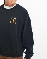 Vintage, McDonald's, Snoopy, Sweatshirt, The Real Deal, size large, colour Black, newtown, sydney, australia, thrift store, opshop, preloved, secondhand, sustainable, retro, antique, 70s, 80s, 90s, 2000s, 00s, fashion, clothing, streetwear, trendy, garment, style, boutique, store, shop, archive, sale, cheap, best, top, Sweats and hoodies