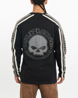 Vintage, Harley, Davidson, Long, Sleeve, Sweatshirt, The Real Deal, size large, colour Black, newtown, sydney, australia, thrift store, opshop, preloved, secondhand, sustainable, retro, antique, 70s, 80s, 90s, 2000s, 00s, fashion, clothing, streetwear, trendy, garment, style, boutique, store, shop, archive, sale, cheap, best, top, Sweats and hoodies