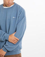 Vintage, 90s, Nike, Sweatshirt, The Real Deal, size extra large, colour Blue, newtown, sydney, australia, thrift store, opshop, preloved, secondhand, sustainable, retro, antique, 70s, 80s, 90s, 2000s, 00s, fashion, clothing, streetwear, trendy, garment, style, boutique, store, shop, archive, sale, cheap, best, top, Sweats and hoodies