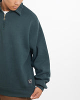 Vintage, 90s, Russell, Athletic, Quarter, Zip, Sweatshirt, The Real Deal, size large, colour Green, newtown, sydney, australia, thrift store, opshop, preloved, secondhand, sustainable, retro, antique, 70s, 80s, 90s, 2000s, 00s, fashion, clothing, streetwear, trendy, garment, style, boutique, store, shop, archive, sale, cheap, best, top, Sweats and hoodies