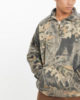 Vintage, Jerzees, Realtree, Camo, Quarter, Zip, Sweatshirt, The Real Deal, size large, colour Camouflage, newtown, sydney, australia, thrift store, opshop, preloved, secondhand, sustainable, retro, antique, 70s, 80s, 90s, 2000s, 00s, fashion, clothing, streetwear, trendy, garment, style, boutique, store, shop, archive, sale, cheap, best, top, Sweats and hoodies