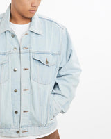 Vintage, Wrangler, Denim, Jacket, The Real Deal, size large, colour Blue, newtown, sydney, australia, thrift store, opshop, preloved, secondhand, sustainable, retro, antique, 70s, 80s, 90s, 2000s, 00s, fashion, clothing, streetwear, trendy, garment, style, boutique, store, shop, archive, sale, cheap, best, top, Jackets
