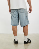 Vintage Lee Denim Carpenter Shorts <br>33" , The Real Deal , newtown, sydney, australia, thrift store, opshop, preloved, secondhand, sustainable, retro, antique, 70s, 80s, 90s, 2000s, 00s, fashion, clothing, streetwear, trendy, garment, style, boutique, store, shop, archive, sale, cheap, best, top