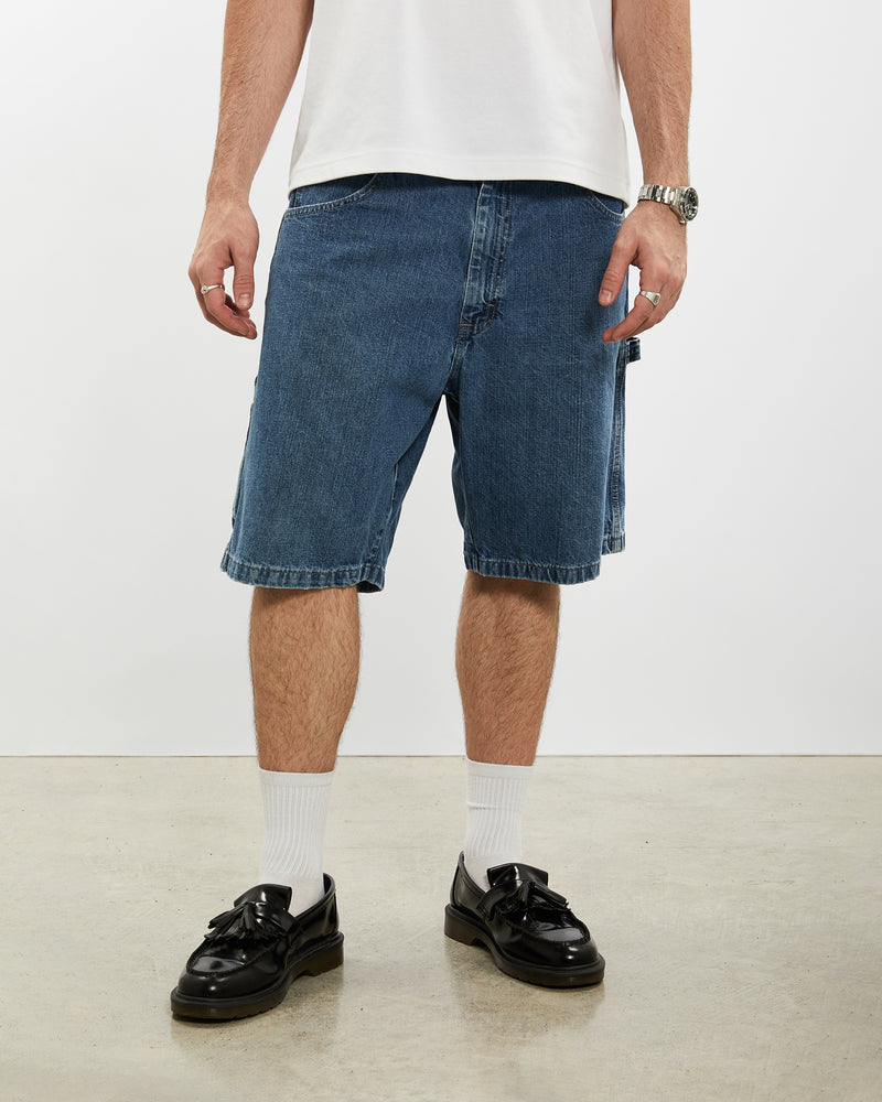 Vintage Wrangler Denim Carpenter Shorts <br>34" , The Real Deal , newtown, sydney, australia, thrift store, opshop, preloved, secondhand, sustainable, retro, antique, 70s, 80s, 90s, 2000s, 00s, fashion, clothing, streetwear, trendy, garment, style, boutique, store, shop, archive, sale, cheap, best, top