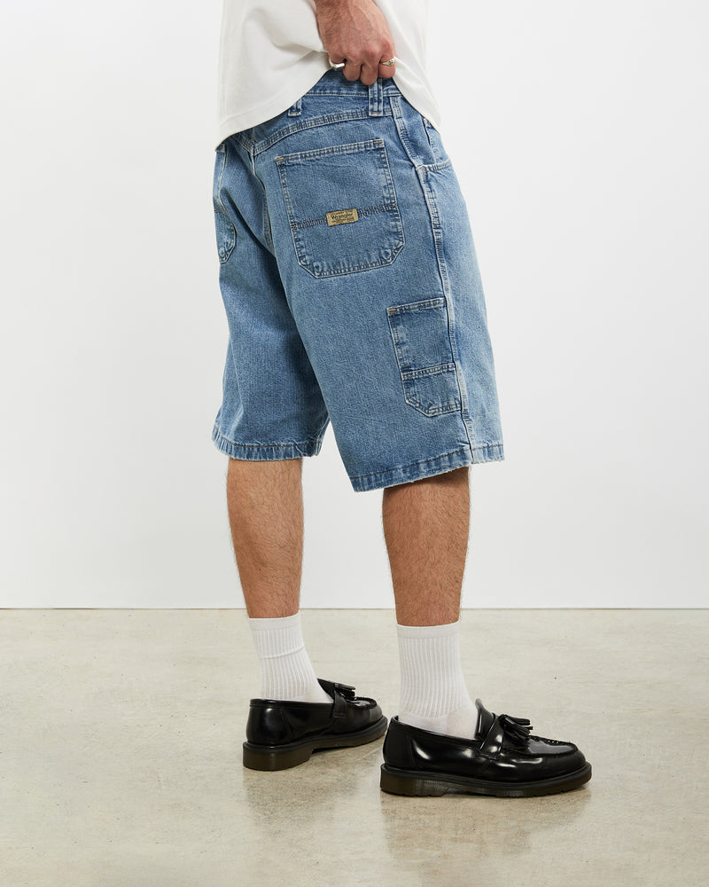 Vintage Wrangler Denim Carpenter Shorts <br>34" , The Real Deal , newtown, sydney, australia, thrift store, opshop, preloved, secondhand, sustainable, retro, antique, 70s, 80s, 90s, 2000s, 00s, fashion, clothing, streetwear, trendy, garment, style, boutique, store, shop, archive, sale, cheap, best, top