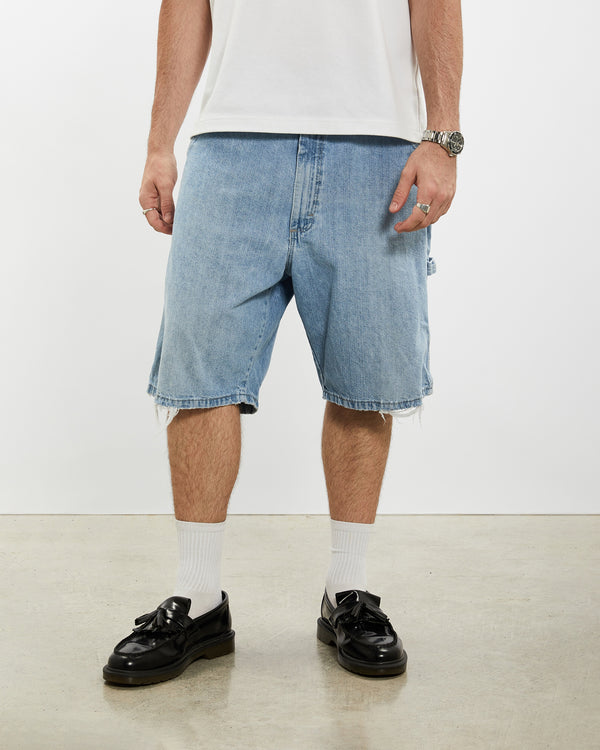 Vintage Wrangler Denim Carpenter Shorts <br>34" , The Real Deal , newtown, sydney, australia, thrift store, opshop, preloved, secondhand, sustainable, retro, antique, 70s, 80s, 90s, 2000s, 00s, fashion, clothing, streetwear, trendy, garment, style, boutique, store, shop, archive, sale, cheap, best, top