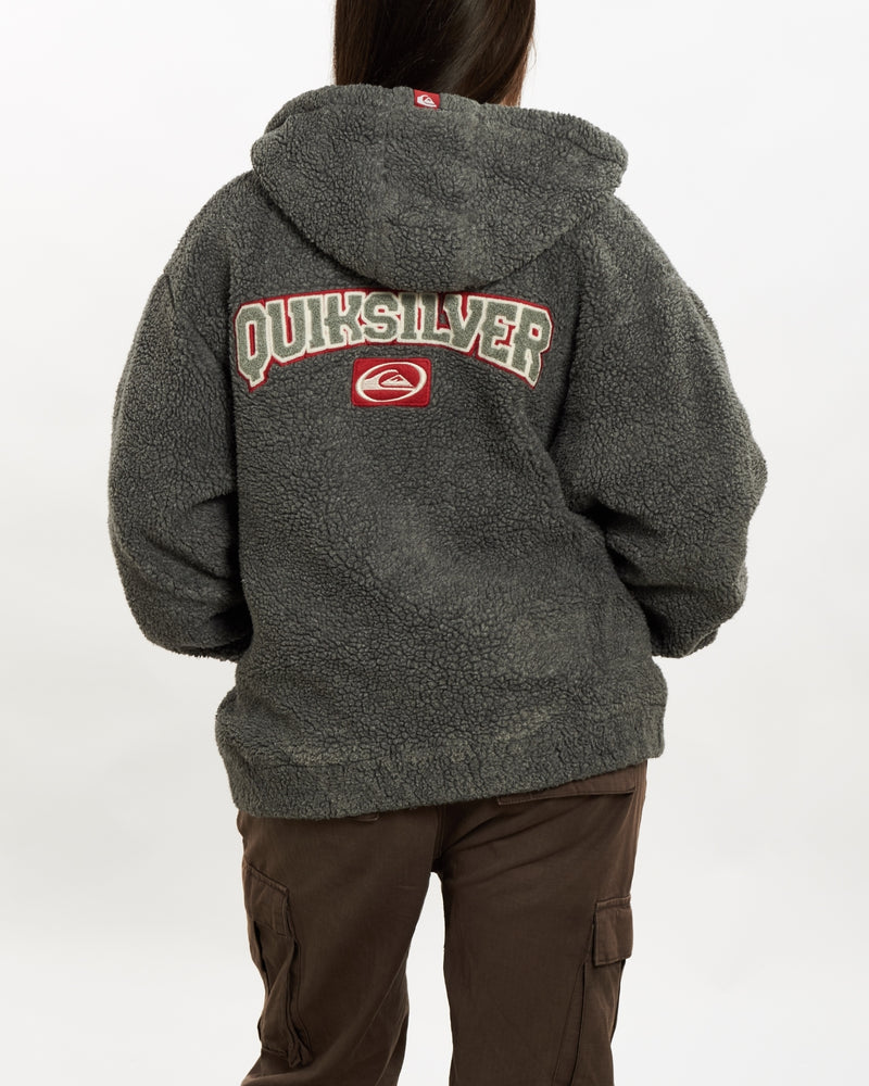 Vintage 90s Quiksilver Fleece Hooded Sweatshirt <br>S , The Real Deal , newtown, sydney, australia, thrift store, opshop, preloved, secondhand, sustainable, retro, antique, 70s, 80s, 90s, 2000s, 00s, fashion, clothing, streetwear, trendy, garment, style, boutique, store, shop, archive, sale, cheap, best, top