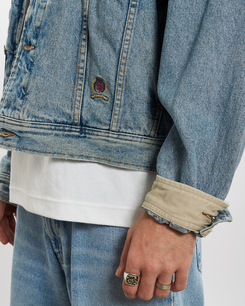 Vintage 90s Tommy Hilfiger Denim Jacket <br>L , The Real Deal , newtown, sydney, australia, thrift store, opshop, preloved, secondhand, sustainable, retro, antique, 70s, 80s, 90s, 2000s, 00s, fashion, clothing, streetwear, trendy, garment, style, boutique, store, shop, archive, sale, cheap, best, top