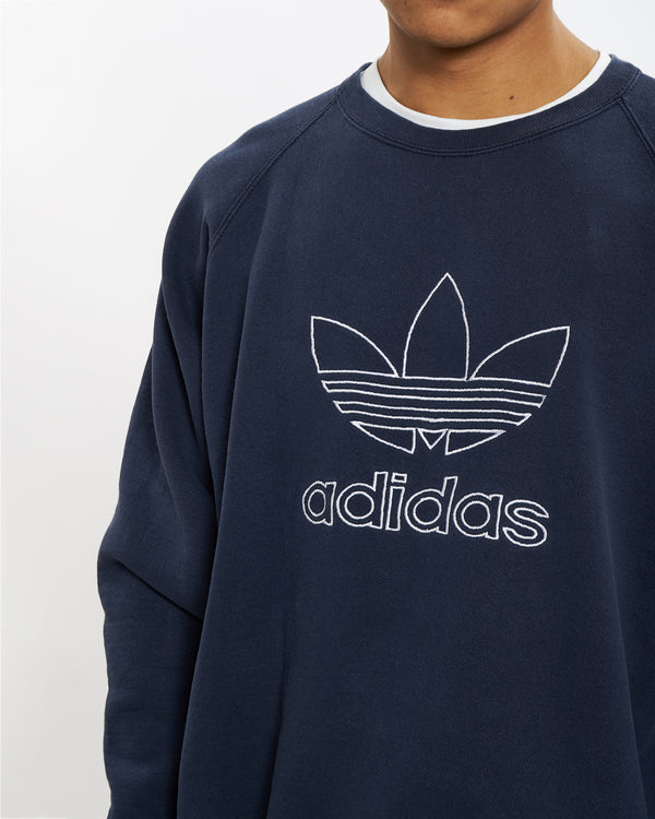 Vintage Adidas Trefoil Embroidered Sweatshirt <br>XL
