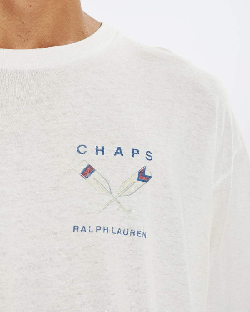 90s Chaps Ralph Lauren 'Rowing' Tee <br>XL