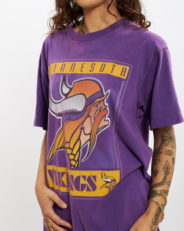 Vintage 90s Minnesota Vikings Tee <br>S , The Real Deal , newtown, sydney, australia, thrift store, opshop, preloved, secondhand, sustainable, retro, antique, 70s, 80s, 90s, 2000s, 00s, fashion, clothing, streetwear, trendy, garment, style, boutique, store, shop, archive, sale, cheap, best, top