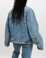 80s Lee 'Storm Rider' Blanket Lined Denim Jacket <br>XS