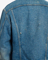 80s Lee 'Storm Rider' Blanket Lined Denim Jacket <br>L