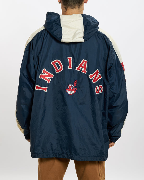 90s Cleveland Indians Spray Jacket <br>L