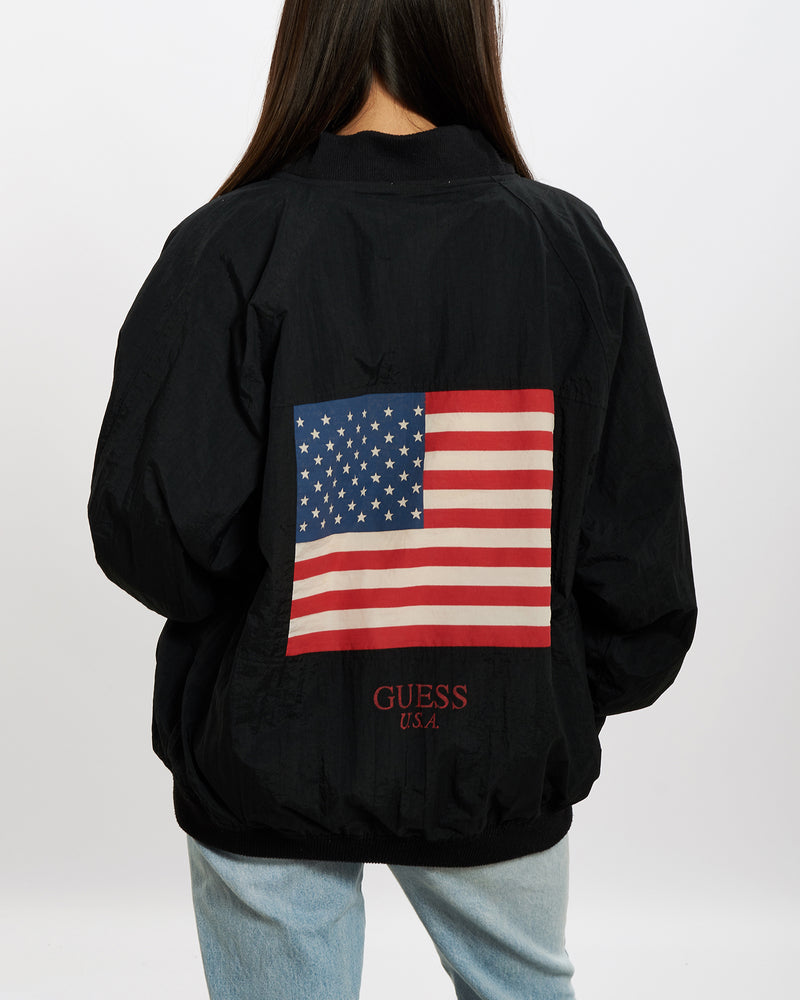 Vintage 90s Guess USA Bomber Jacket <br>M , The Real Deal , newtown, sydney, australia, thrift store, opshop, preloved, secondhand, sustainable, retro, antique, 70s, 80s, 90s, 2000s, 00s, fashion, clothing, streetwear, trendy, garment, style, boutique, store, shop, archive, sale, cheap, best, top