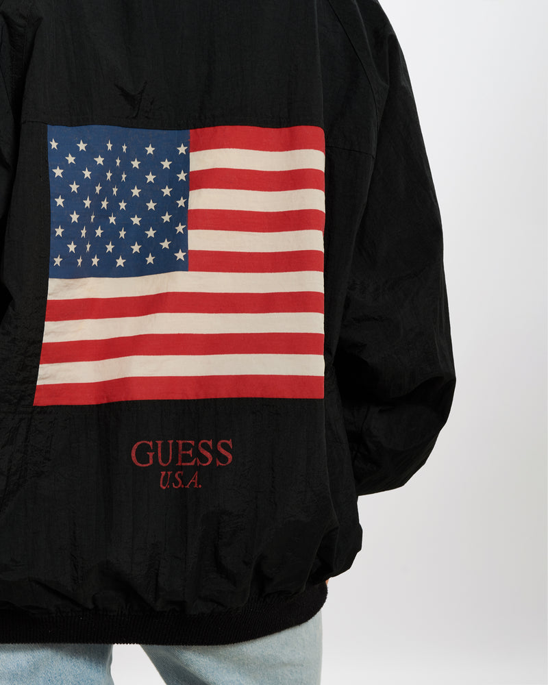 Vintage 90s Guess USA Bomber Jacket <br>M , The Real Deal , newtown, sydney, australia, thrift store, opshop, preloved, secondhand, sustainable, retro, antique, 70s, 80s, 90s, 2000s, 00s, fashion, clothing, streetwear, trendy, garment, style, boutique, store, shop, archive, sale, cheap, best, top