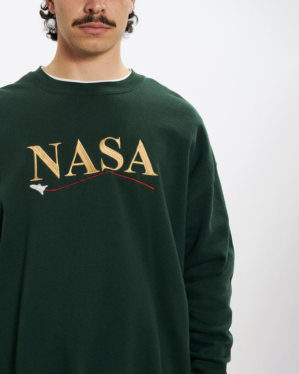 Vintage NASA Embroidered Sweatshirt <br>L