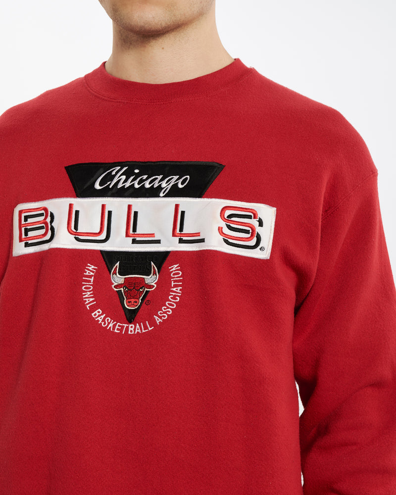 90s Chicago Bulls Embroidered Sweatshirt <br>L