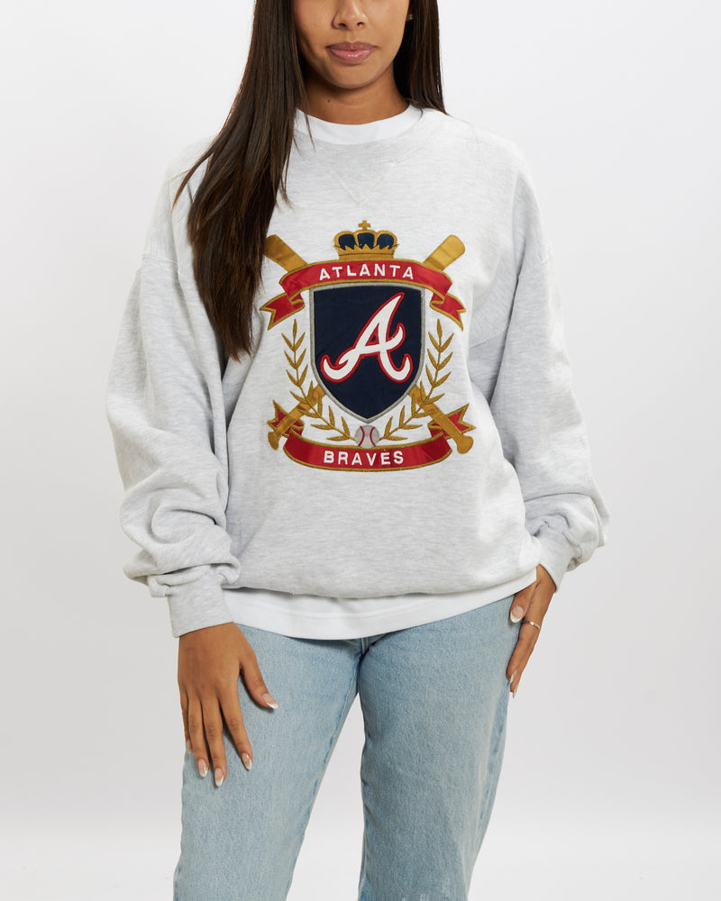 Vintage 90s Atlanta Braves Sweatshirt <br>L , The Real Deal , newtown, sydney, australia, thrift store, opshop, preloved, secondhand, sustainable, retro, antique, 70s, 80s, 90s, 2000s, 00s, fashion, clothing, streetwear, trendy, garment, style, boutique, store, shop, archive, sale, cheap, best, top
