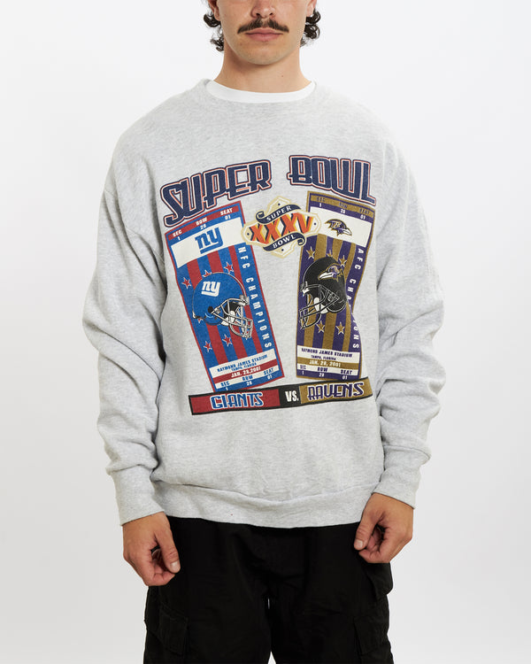 Vintage Superbowl 'Giants v Ravens' Sweatshirt <br>L