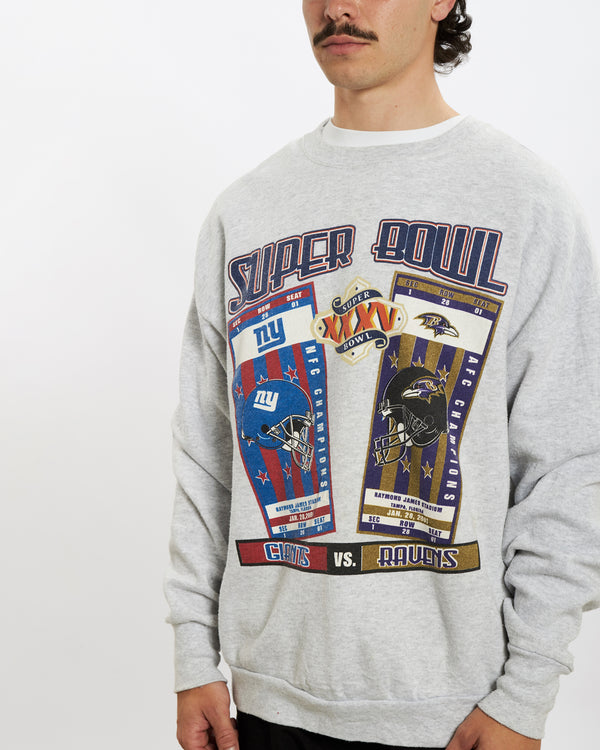 Vintage Superbowl 'Giants v Ravens' Sweatshirt <br>L