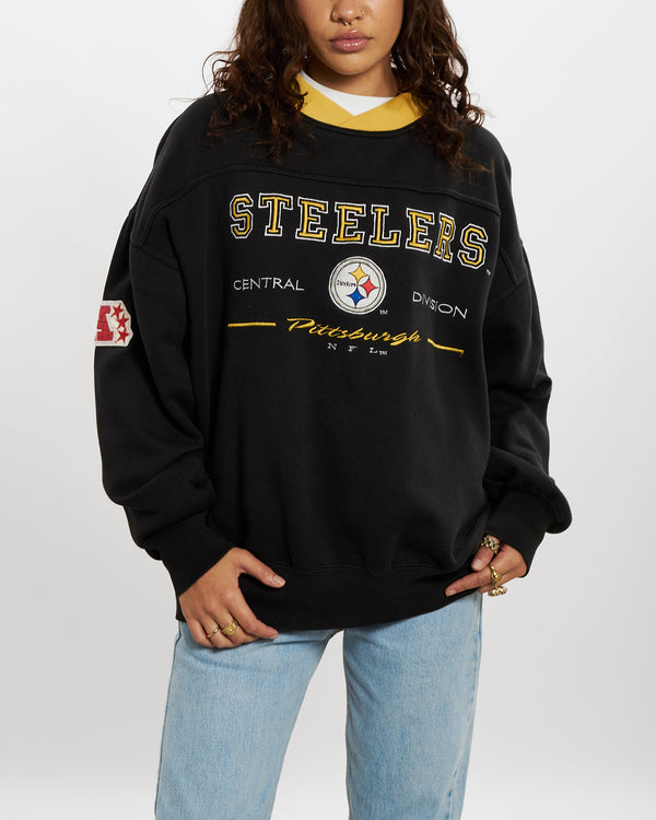 Vintage Pittsburgh Steelers Embroidered Sweatshirt <br>S
