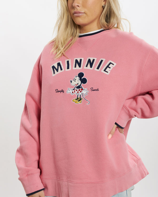 Vintage Minnie Mouse Embroidered Sweatshirt <br>M