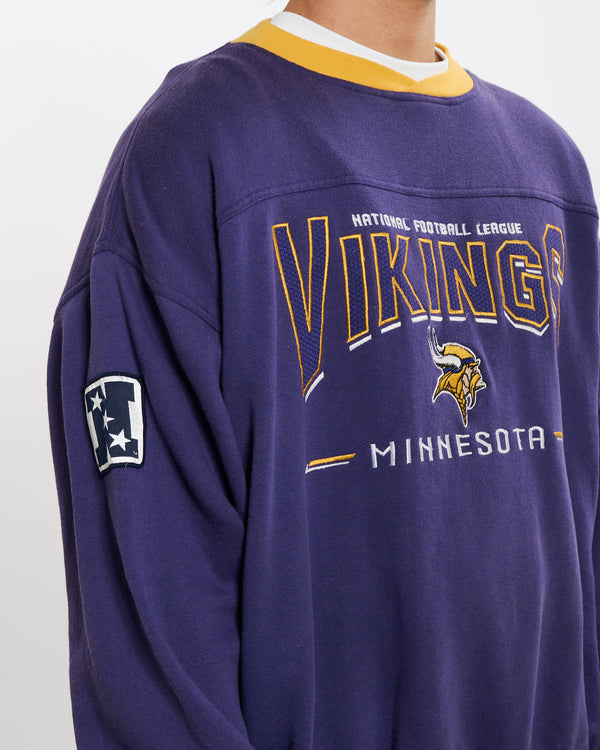 Vintage Minnesota Vikings Embroidered Sweatshirt <br>XL