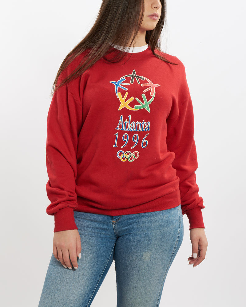 Vintage 1996 Atlanta Olympics Sweatshirt <br>M , The Real Deal , newtown, sydney, australia, thrift store, opshop, preloved, secondhand, sustainable, retro, antique, 70s, 80s, 90s, 2000s, 00s, fashion, clothing, streetwear, trendy, garment, style, boutique, store, shop, archive, sale, cheap, best, top