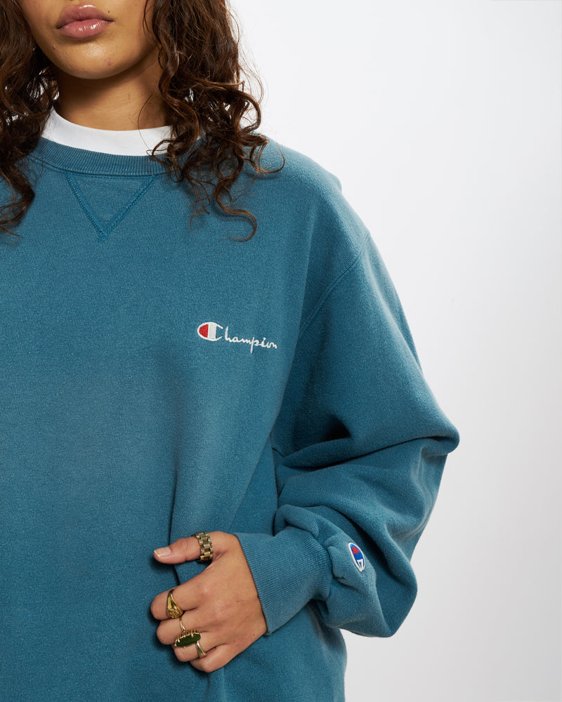 Vintage 90s Champion Embroidered Sweatshirt <br>S , The Real Deal , newtown, sydney, australia, thrift store, opshop, preloved, secondhand, sustainable, retro, antique, 70s, 80s, 90s, 2000s, 00s, fashion, clothing, streetwear, trendy, garment, style, boutique, store, shop, archive, sale, cheap, best, top