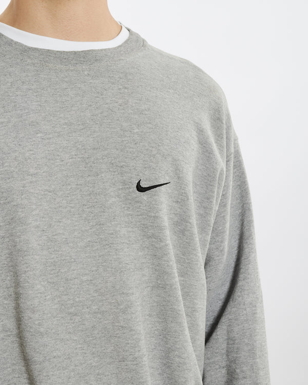 90s Nike Small Swoosh Sweatshirt <br>L