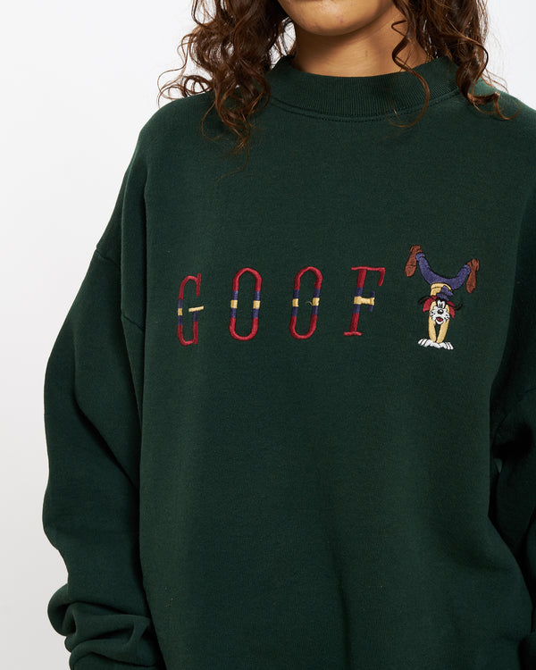 Vintage Embroidered Goofy Sweatshirt <br>S