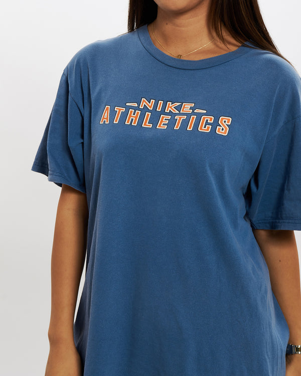 Vintage 90s Nike Athletics Tee <br>M , The Real Deal , newtown, sydney, australia, thrift store, opshop, preloved, secondhand, sustainable, retro, antique, 70s, 80s, 90s, 2000s, 00s, fashion, clothing, streetwear, trendy, garment, style, boutique, store, shop, archive, sale, cheap, best, top