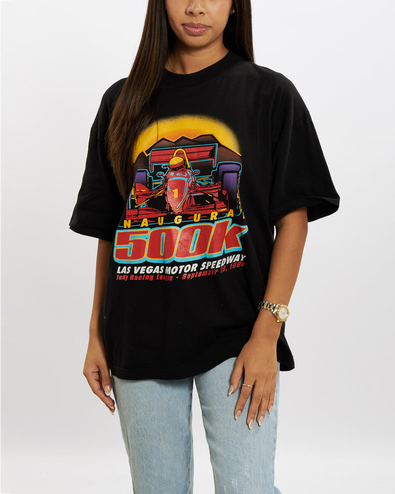 Vintage 1996 Inaugural 500K Las Vegas Tee <br>M , The Real Deal , newtown, sydney, australia, thrift store, opshop, preloved, secondhand, sustainable, retro, antique, 70s, 80s, 90s, 2000s, 00s, fashion, clothing, streetwear, trendy, garment, style, boutique, store, shop, archive, sale, cheap, best, top