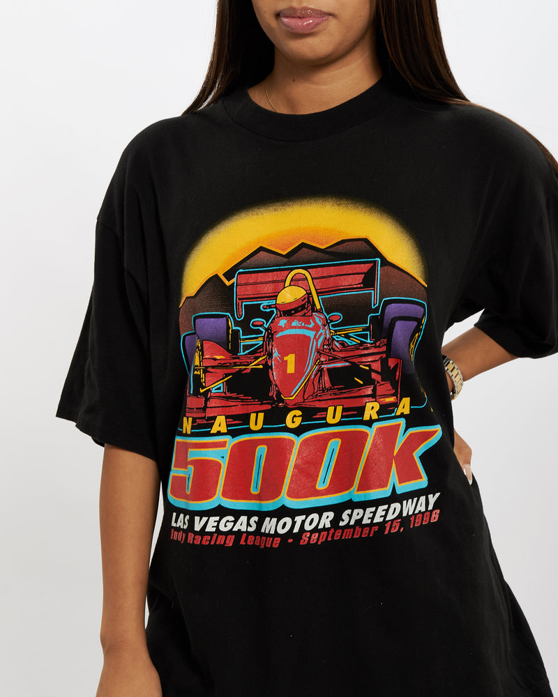 Vintage 1996 Inaugural 500K Las Vegas Tee <br>M , The Real Deal , newtown, sydney, australia, thrift store, opshop, preloved, secondhand, sustainable, retro, antique, 70s, 80s, 90s, 2000s, 00s, fashion, clothing, streetwear, trendy, garment, style, boutique, store, shop, archive, sale, cheap, best, top