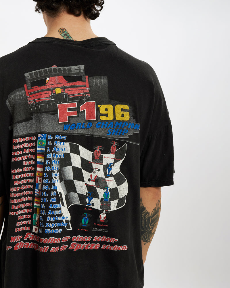 Vintage 1996 F1 Racing Tee <br>L , The Real Deal , newtown, sydney, australia, thrift store, opshop, preloved, secondhand, sustainable, retro, antique, 70s, 80s, 90s, 2000s, 00s, fashion, clothing, streetwear, trendy, garment, style, boutique, store, shop, archive, sale, cheap, best, top