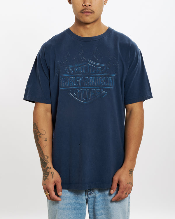 Vintage Harley Davidson 'Racine, WI' Tee <br>XL , The Real Deal , newtown, sydney, australia, thrift store, opshop, preloved, secondhand, sustainable, retro, antique, 70s, 80s, 90s, 2000s, 00s, fashion, clothing, streetwear, trendy, garment, style, boutique, store, shop, archive, sale, cheap, best, top