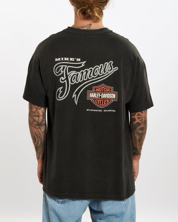 Vintage 90s Harley Davidson 'Delaware' Tee <br>XL , The Real Deal , newtown, sydney, australia, thrift store, opshop, preloved, secondhand, sustainable, retro, antique, 70s, 80s, 90s, 2000s, 00s, fashion, clothing, streetwear, trendy, garment, style, boutique, store, shop, archive, sale, cheap, best, top