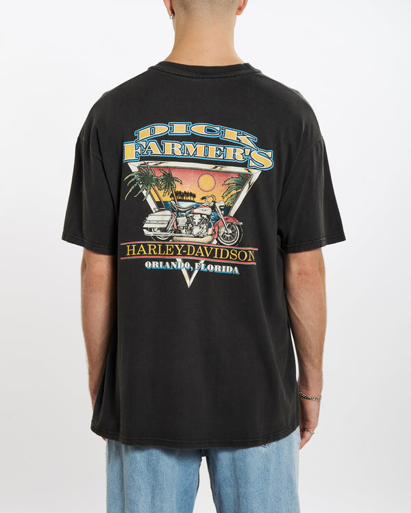 Vintage 1998 Harley Davidson 'Orlando, Florida' Tee <br>L , The Real Deal , newtown, sydney, australia, thrift store, opshop, preloved, secondhand, sustainable, retro, antique, 70s, 80s, 90s, 2000s, 00s, fashion, clothing, streetwear, trendy, garment, style, boutique, store, shop, archive, sale, cheap, best, top