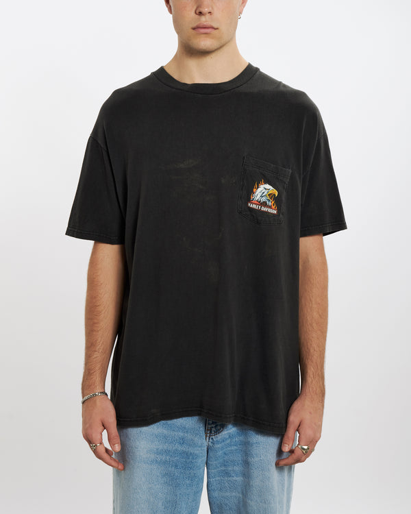 Vintage 1998 Harley Davidson 'Orlando, Florida' Tee <br>L , The Real Deal , newtown, sydney, australia, thrift store, opshop, preloved, secondhand, sustainable, retro, antique, 70s, 80s, 90s, 2000s, 00s, fashion, clothing, streetwear, trendy, garment, style, boutique, store, shop, archive, sale, cheap, best, top